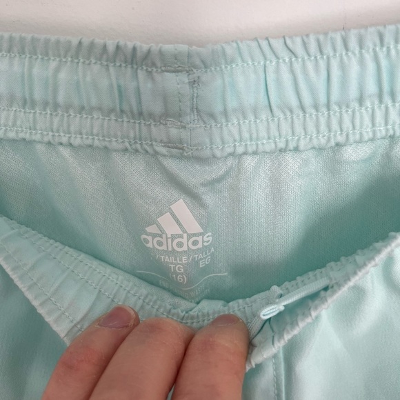 NWT Adidas girl Colorblock Shorts Pink and Mint size XL - Picture 4 of 5